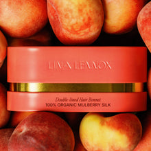 Load image into Gallery viewer, Organic Silk Hair Bonnet Peachy Coral