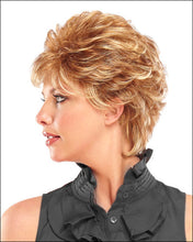 Load image into Gallery viewer, Woman wearing a blonde wig on a white background
