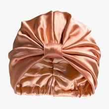 Load image into Gallery viewer, Organic Silk Hair Bonnet Peachy Coral
